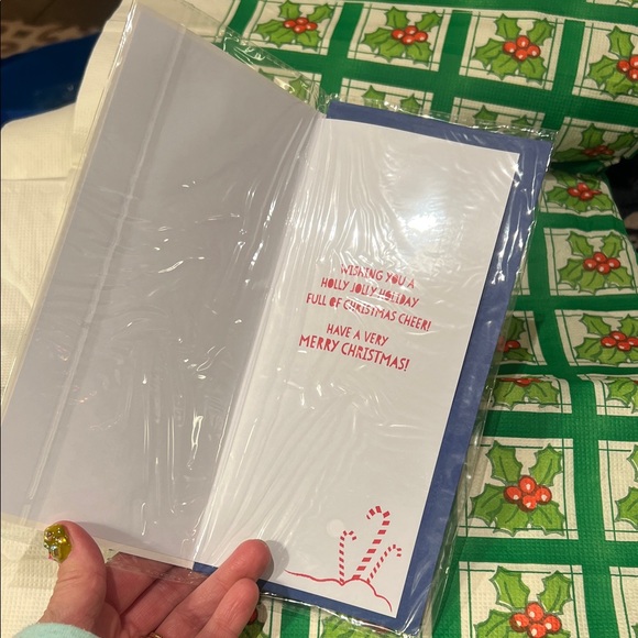 Festive Santa HO HO HO RAINBOW Holiday greeting card! Rainbow & Candy Canes - Picture 8 of 11